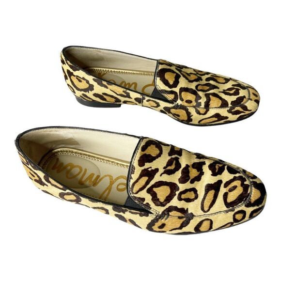 SAM EDELMAN Lanti Calf Hair Leopard Print Loafers - Picture 2 of 8